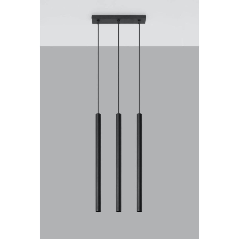 Lampa Wisząca Pastelo 3 Czarny SL.0470 Sollux