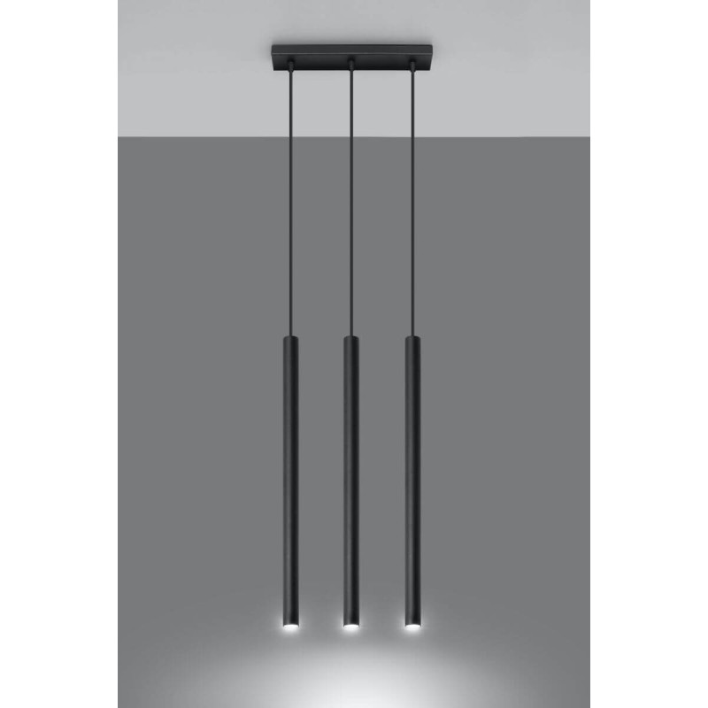 Lampa Wisząca Pastelo 3 Czarny SL.0470 Sollux