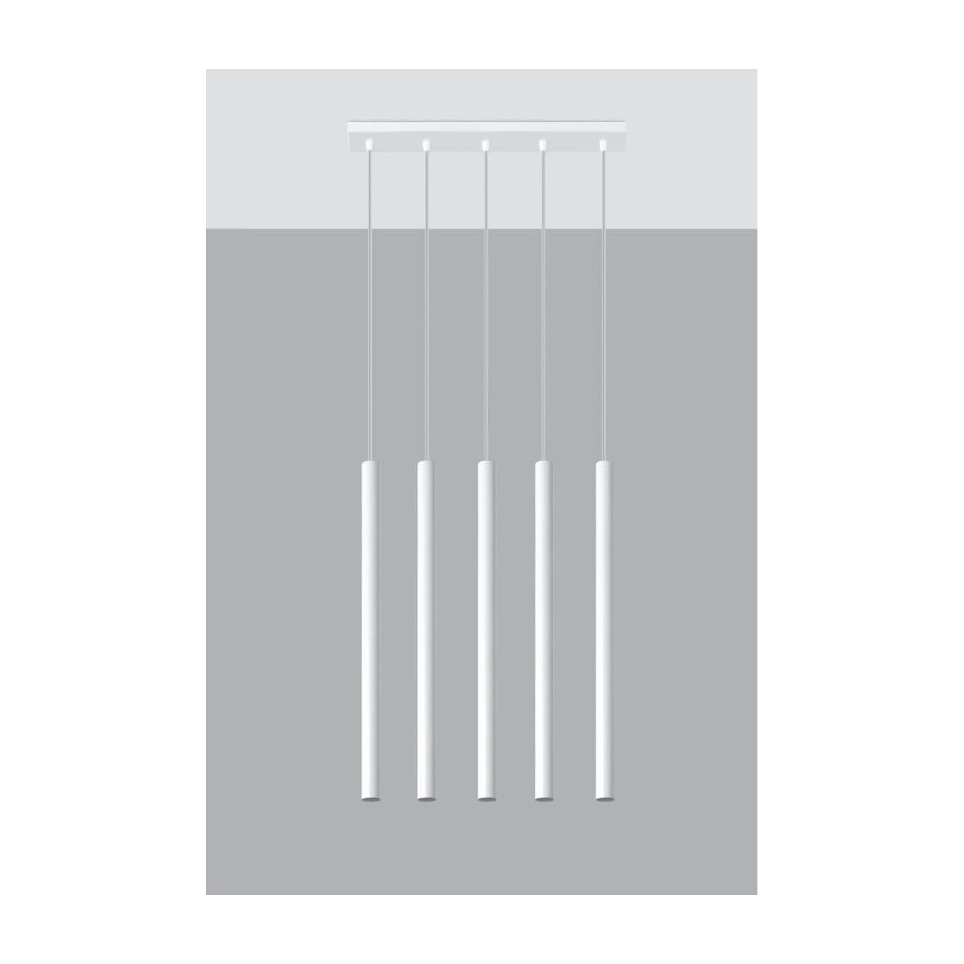 Lampa Wisząca Pastelo 5 Biały SL.0468 Sollux