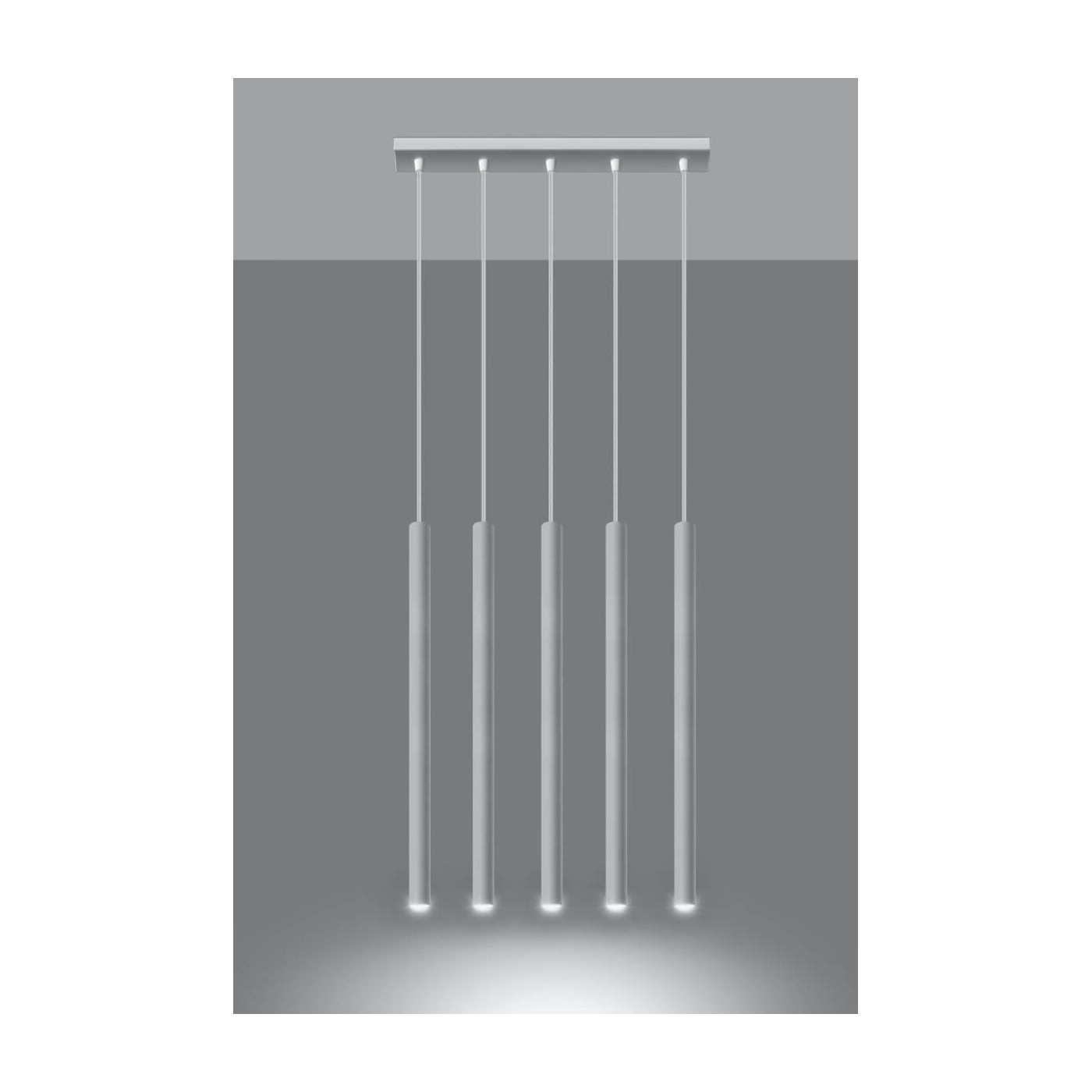 Lampa Wisząca Pastelo 5 Biały SL.0468 Sollux