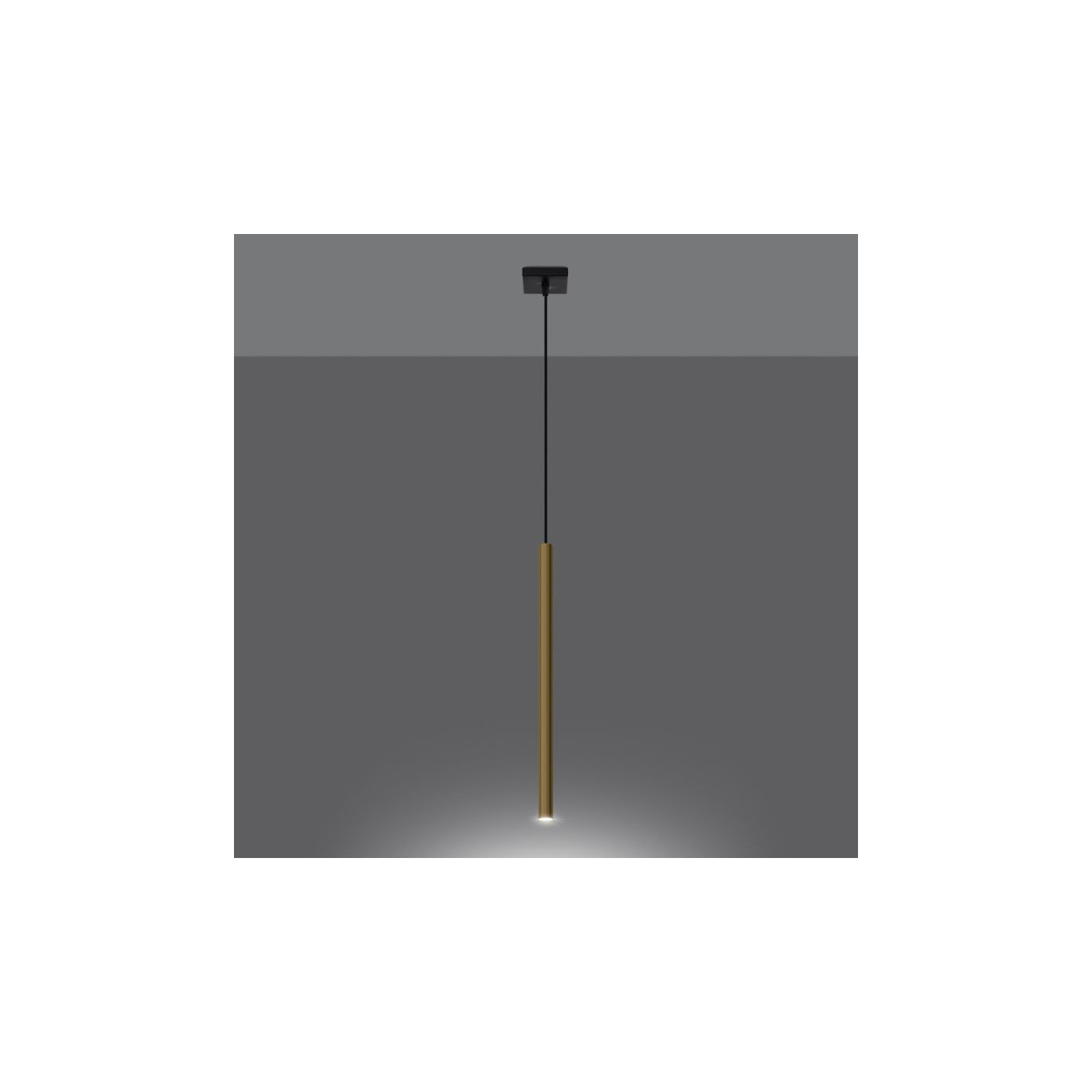 Lampa Wisząca Pastelo 1 Złoty Połysk Sollux
