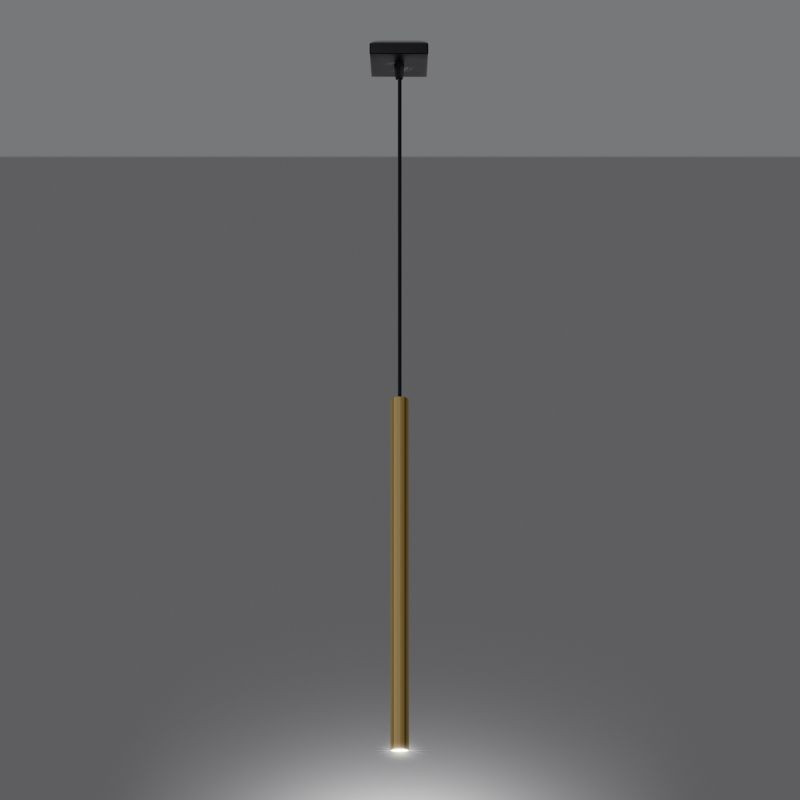 Lampa Wisząca Pastelo 1 Złoty Połysk Sollux