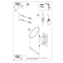 Kinkiet Penne 30 Czarny SL.0114 Sollux