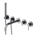 Bateria Wannowa 5-Otworowa Podtynkowa Y Nikiel Y1237/1NI Omnires