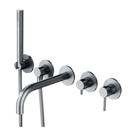 Bateria Wannowa 5-Otworowa Podtynkowa Y Nikiel Y1237/1NI Omnires