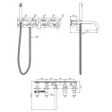 Bateria Wannowa 5-Otworowa Podtynkowa Y Nikiel Y1237/1NI Omnires