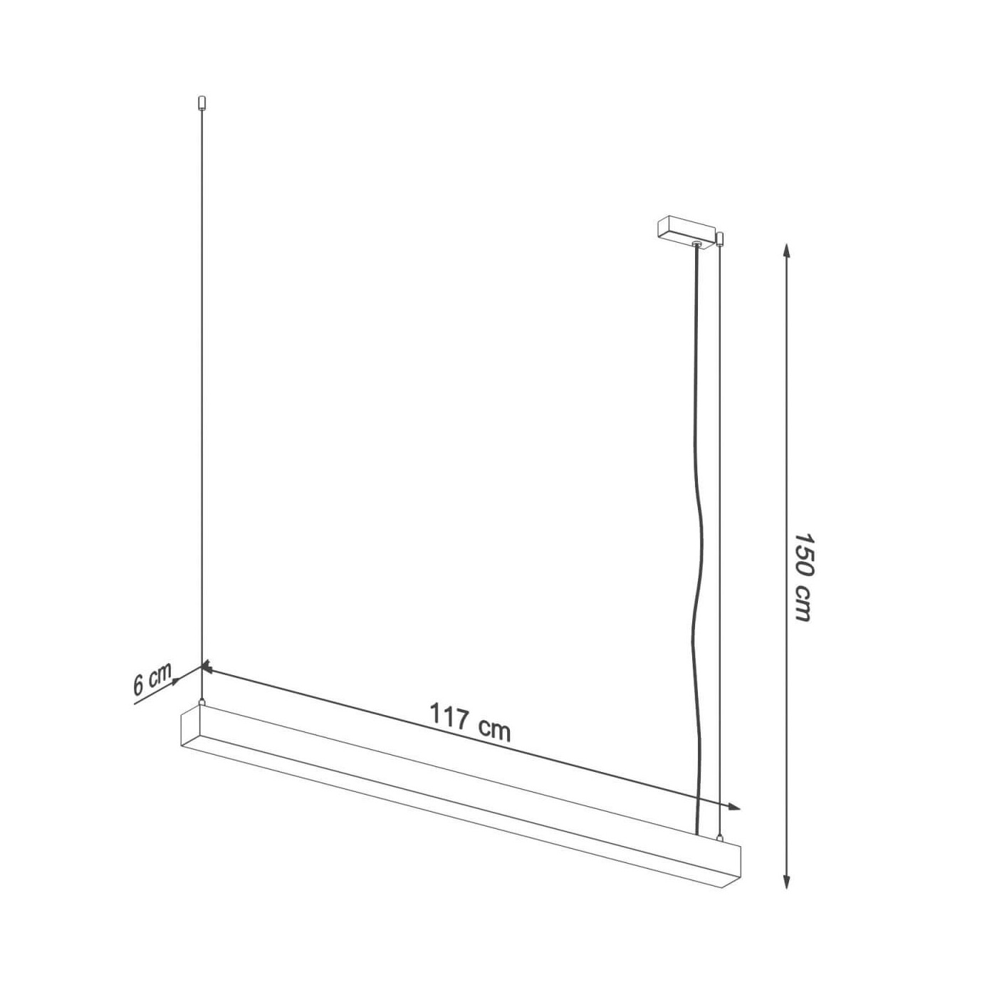Lampa Wisząca Pinne 117 Czarny 4000K TH.069 Sollux