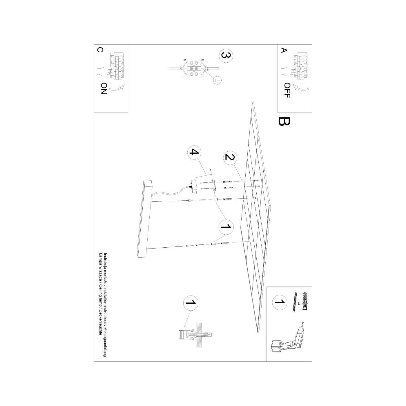 Lampa Wisząca Pinne 117 Czarny 4000K TH.069 Sollux