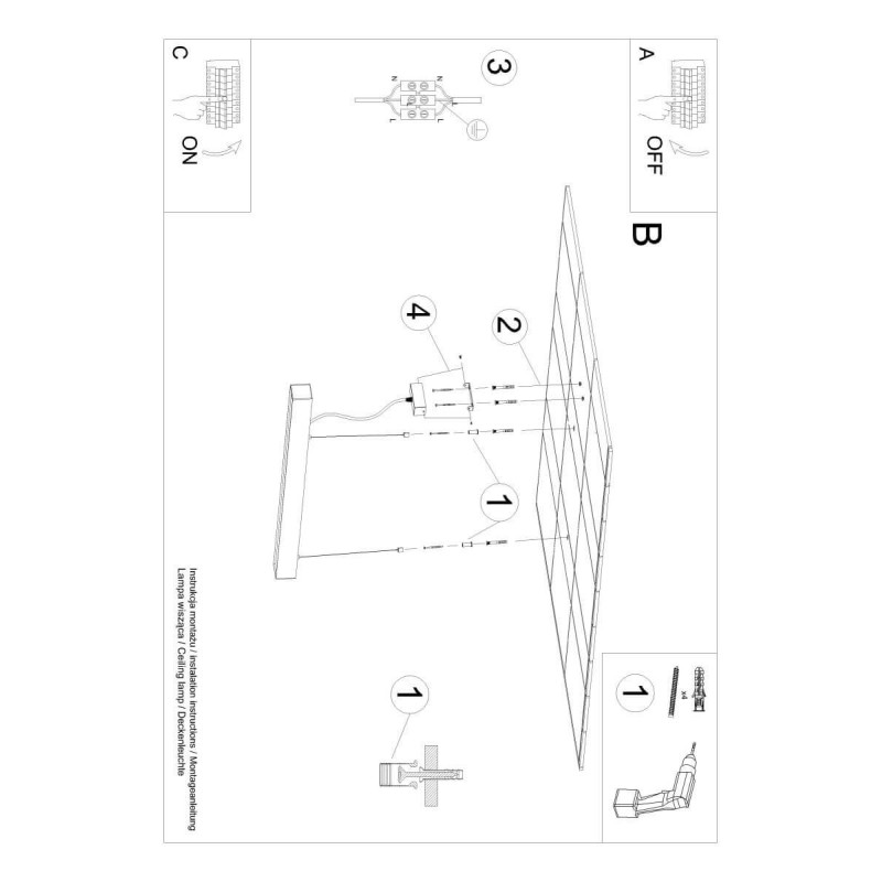 Lampa Wisząca Pinne 117 Czarny 4000K TH.069 Sollux