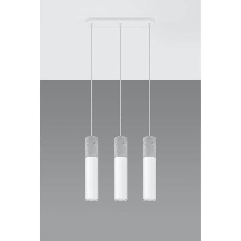Lampa Wisząca Borgio 3 Biały SL.0649 Sollux
