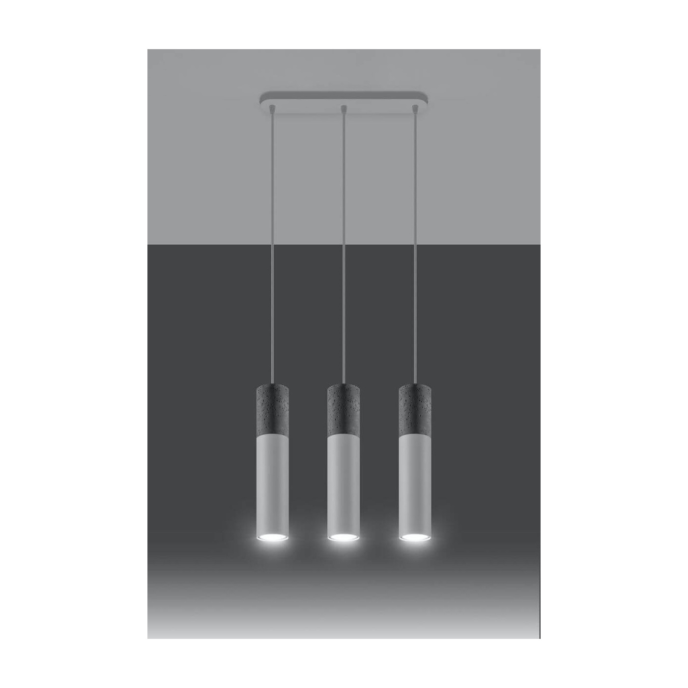 Lampa Wisząca Borgio 3 Biały SL.0649 Sollux