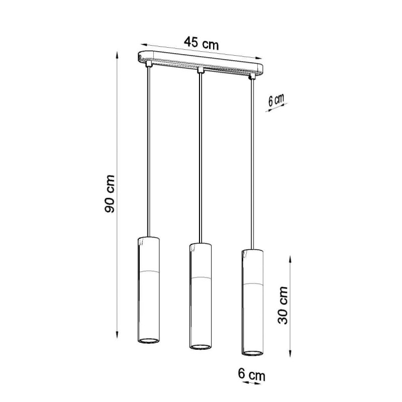 Lampa Wisząca Borgio 3 Biały SL.0649 Sollux