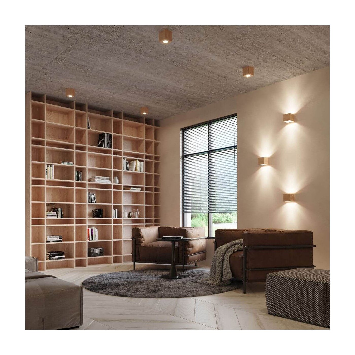 Kinkiet Quad Naturalne Drewno SL.0491 Sollux