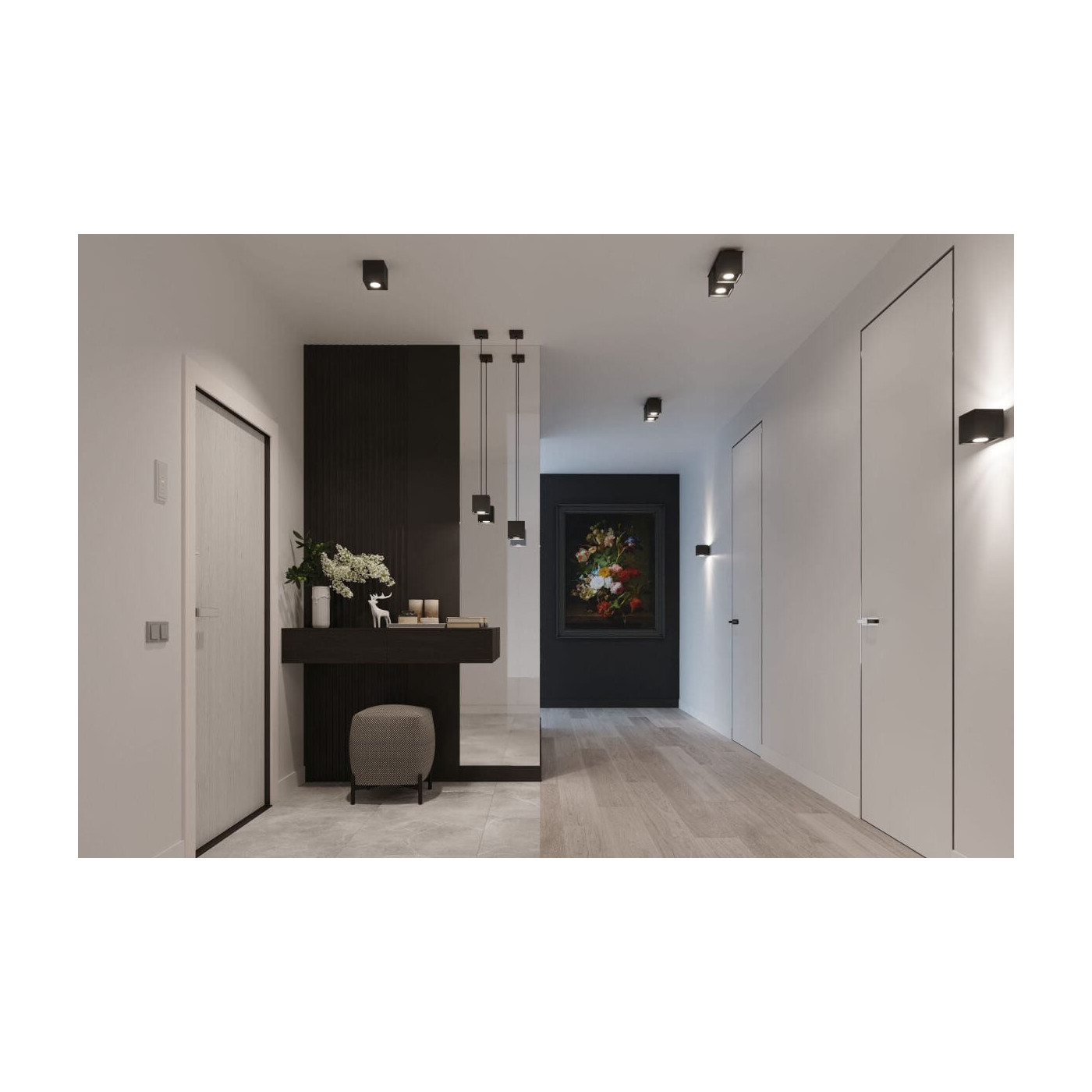 Kinkiet Quad 1 Czarny SL.0057 Sollux