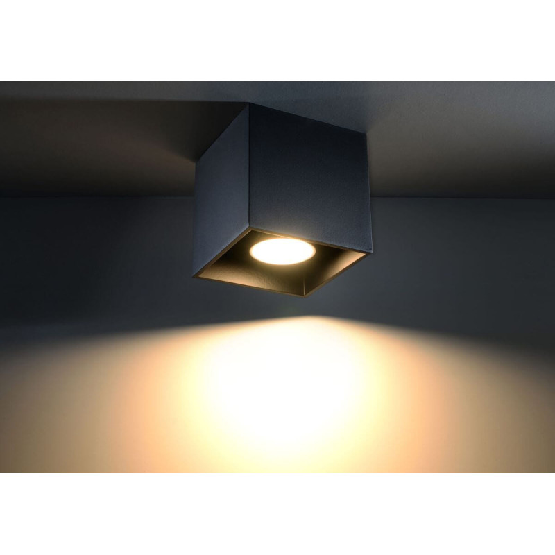 Plafon QUAD 1 Czarny SL.0022 Sollux