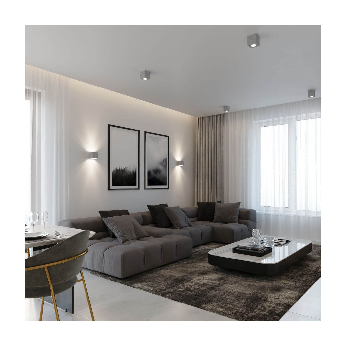 Kinkiet Quad Beton SL.0487 Sollux