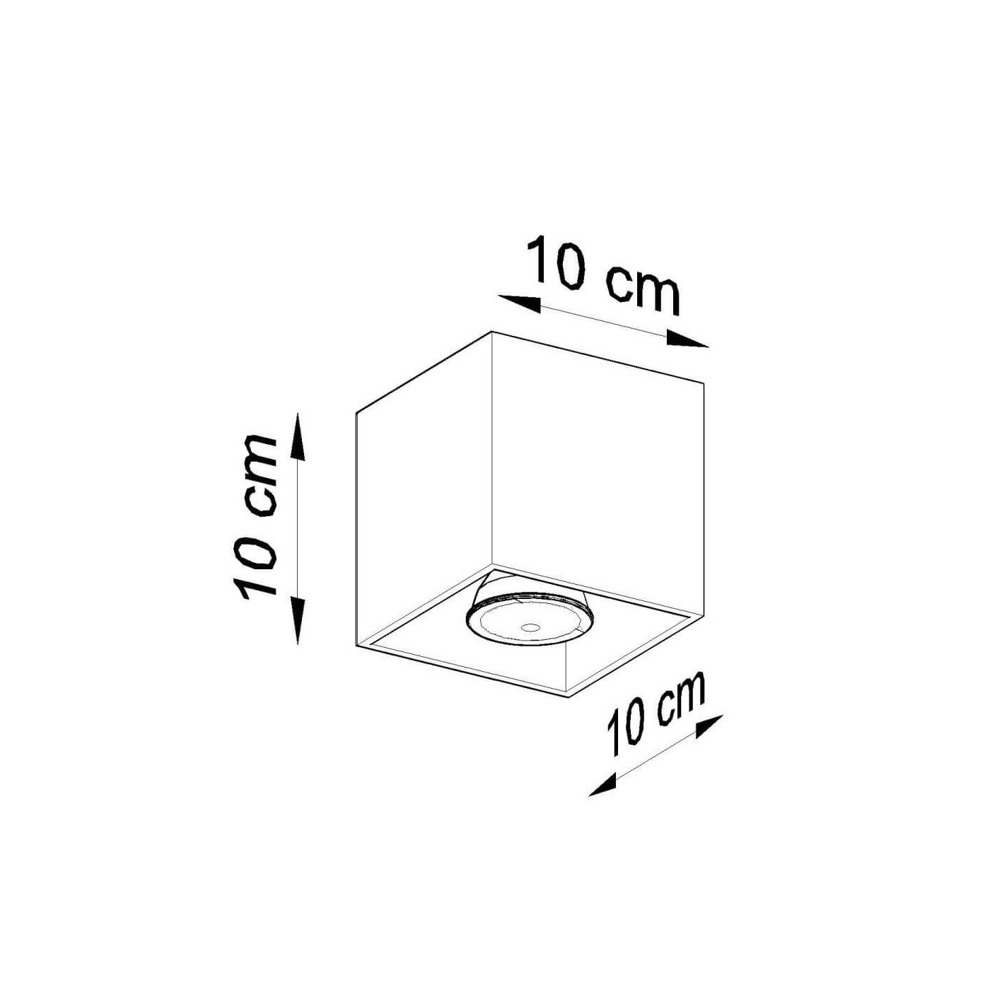 Plafon Quad 1 Biały SL.0027 Sollux