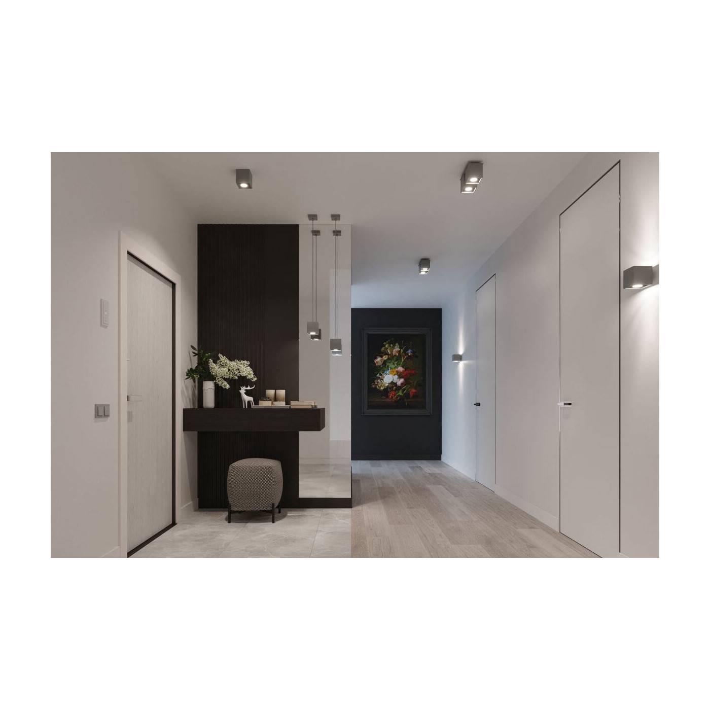 Kinkiet Quad 1 Szary SL.0058 Sollux