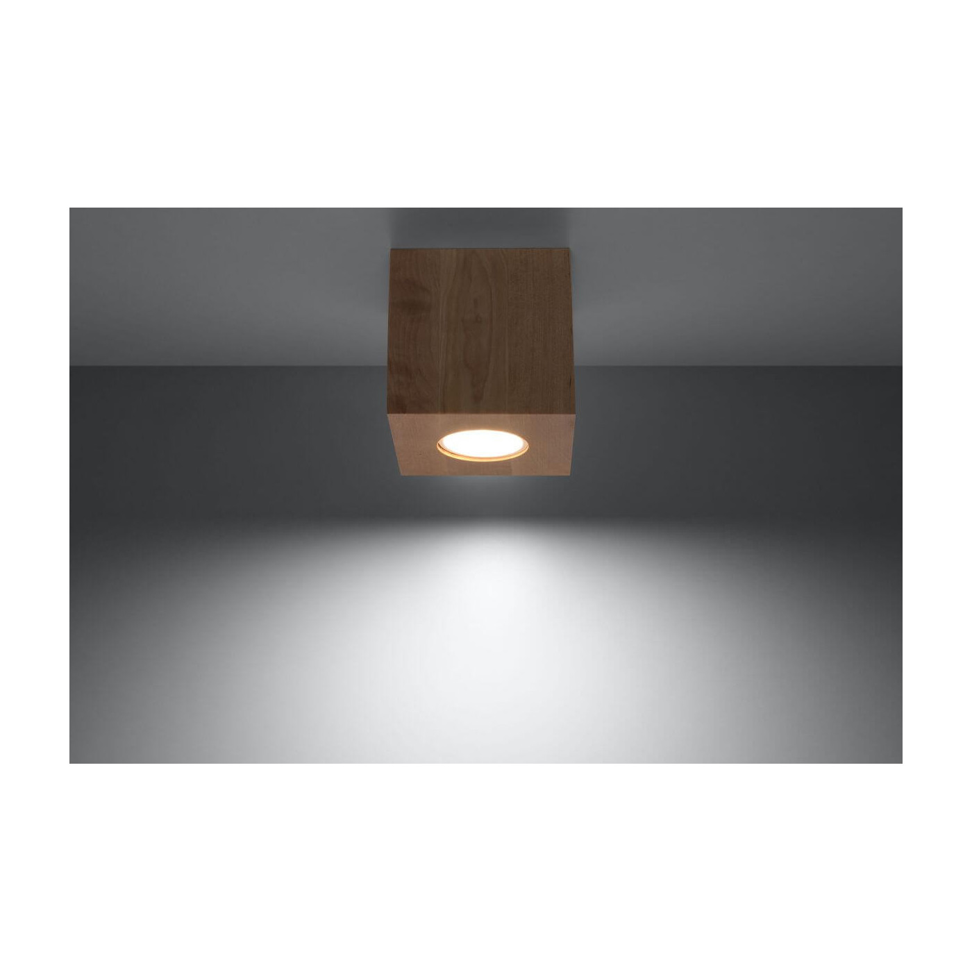 Plafon Quad Naturalne Drewno SL.0493 Sollux