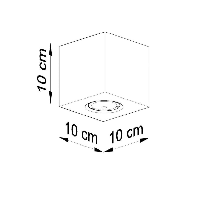 Plafon Quad Naturalne Drewno SL.0493 Sollux