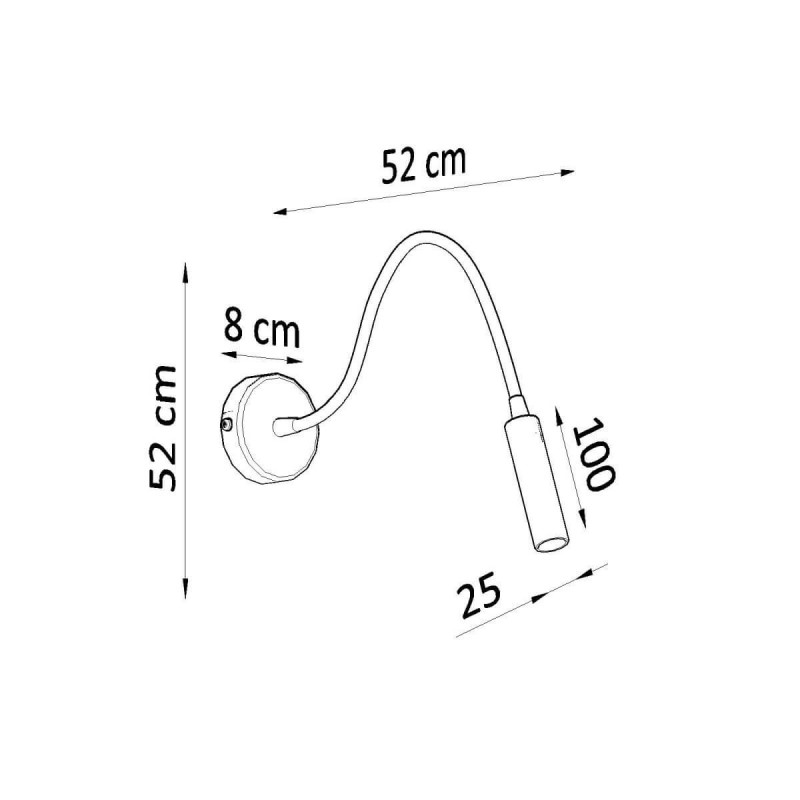 Kinkiet Axil Czarny SL.0910 Sollux