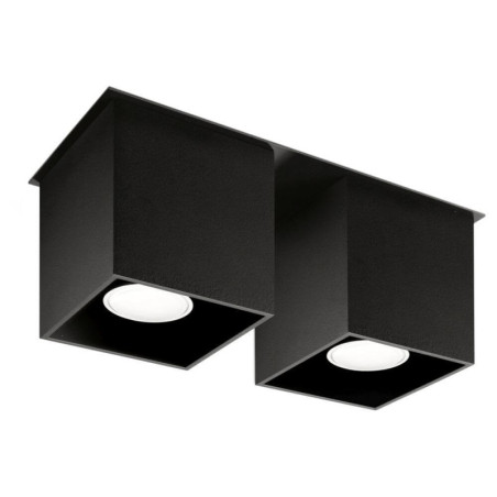 Plafon Quad 2 Czarny SL.0063 Sollux