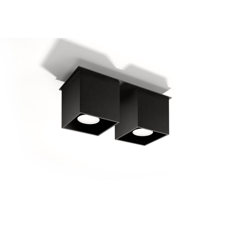 Plafon Quad 2 Czarny SL.0063 Sollux