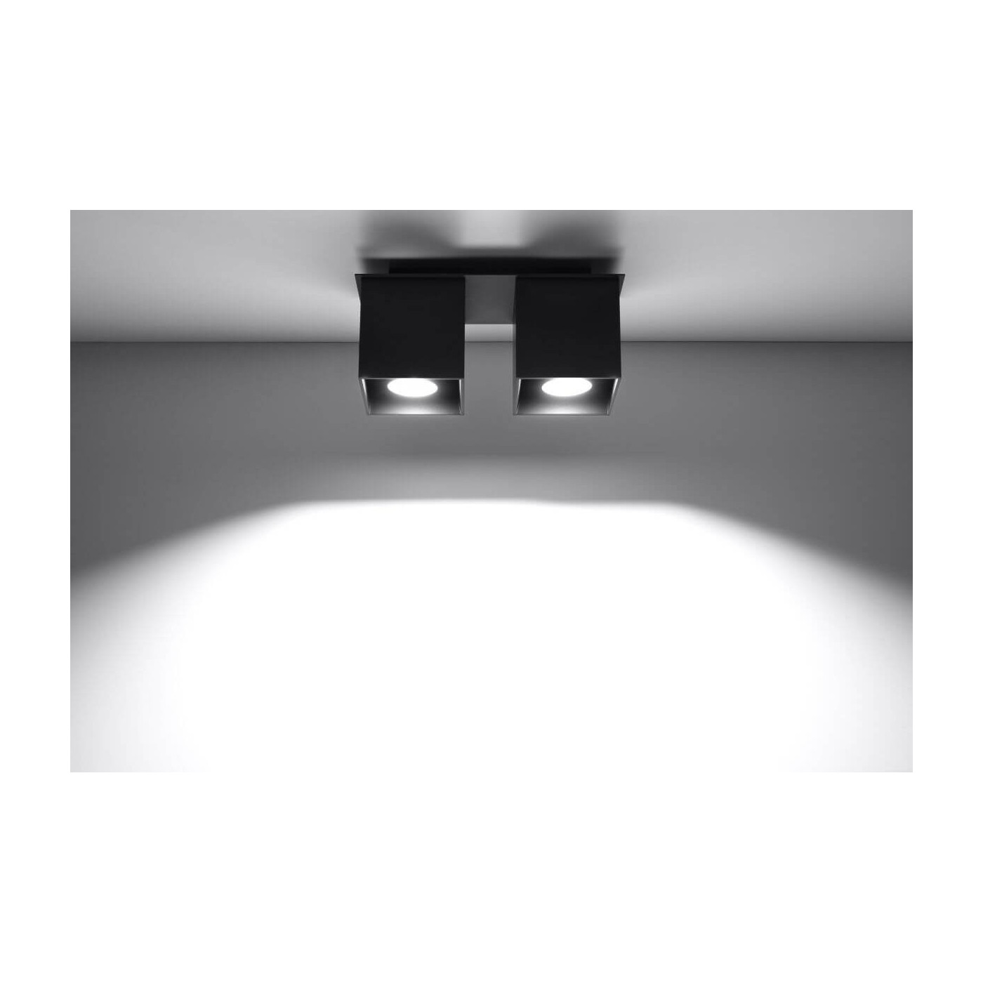 Plafon Quad 2 Czarny SL.0063 Sollux
