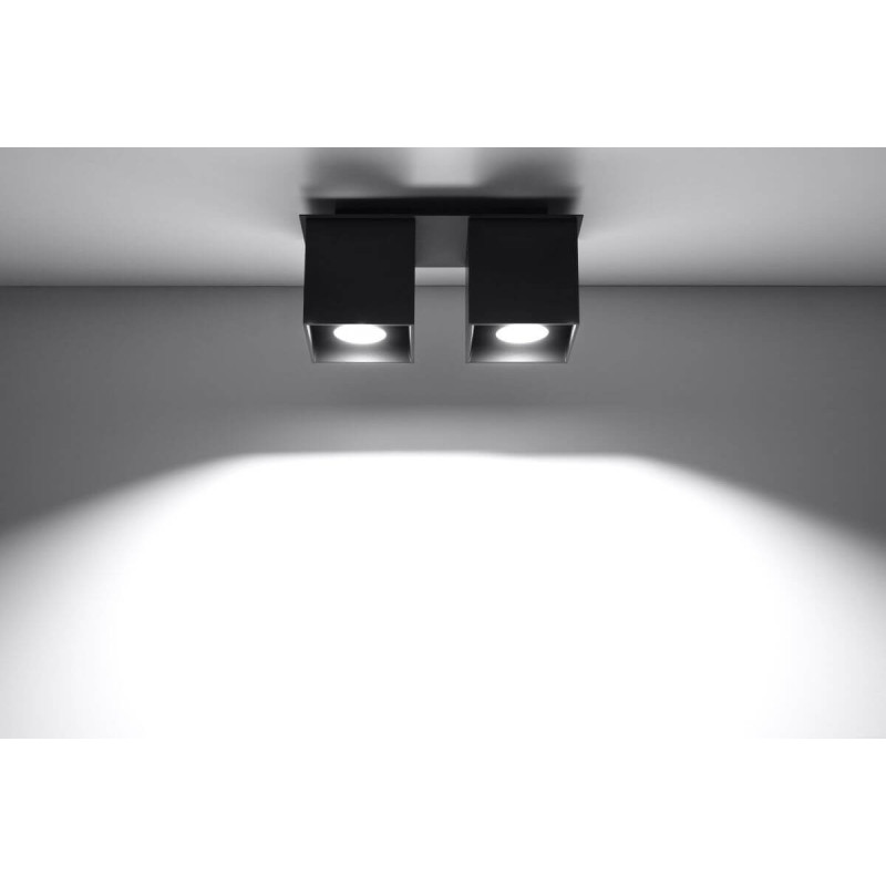 Plafon Quad 2 Czarny SL.0063 Sollux