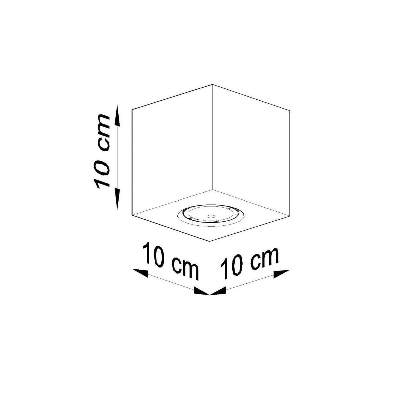 Plafon Quad Beton SL.0489 Sollux