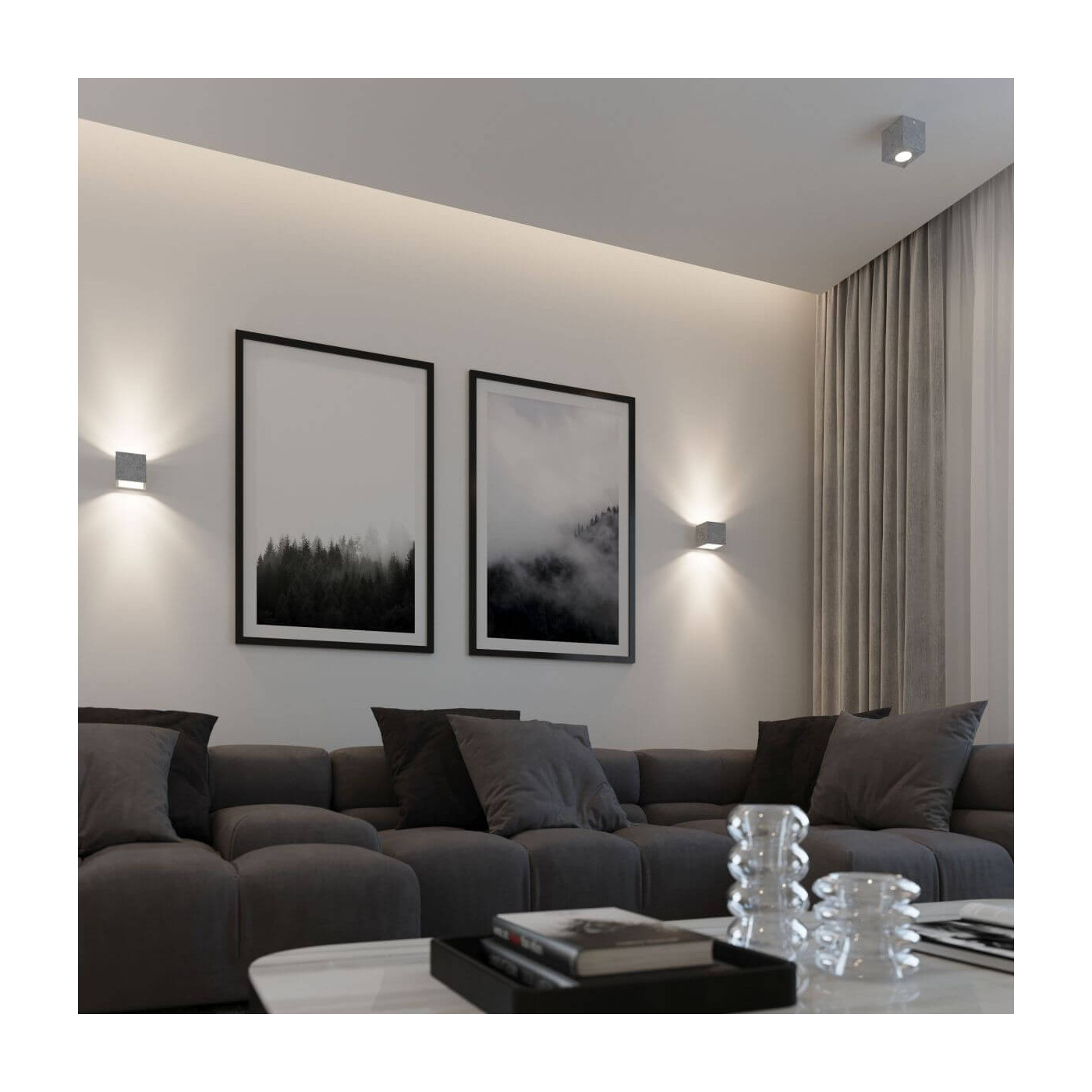 Plafon Quad Beton SL.0489 Sollux