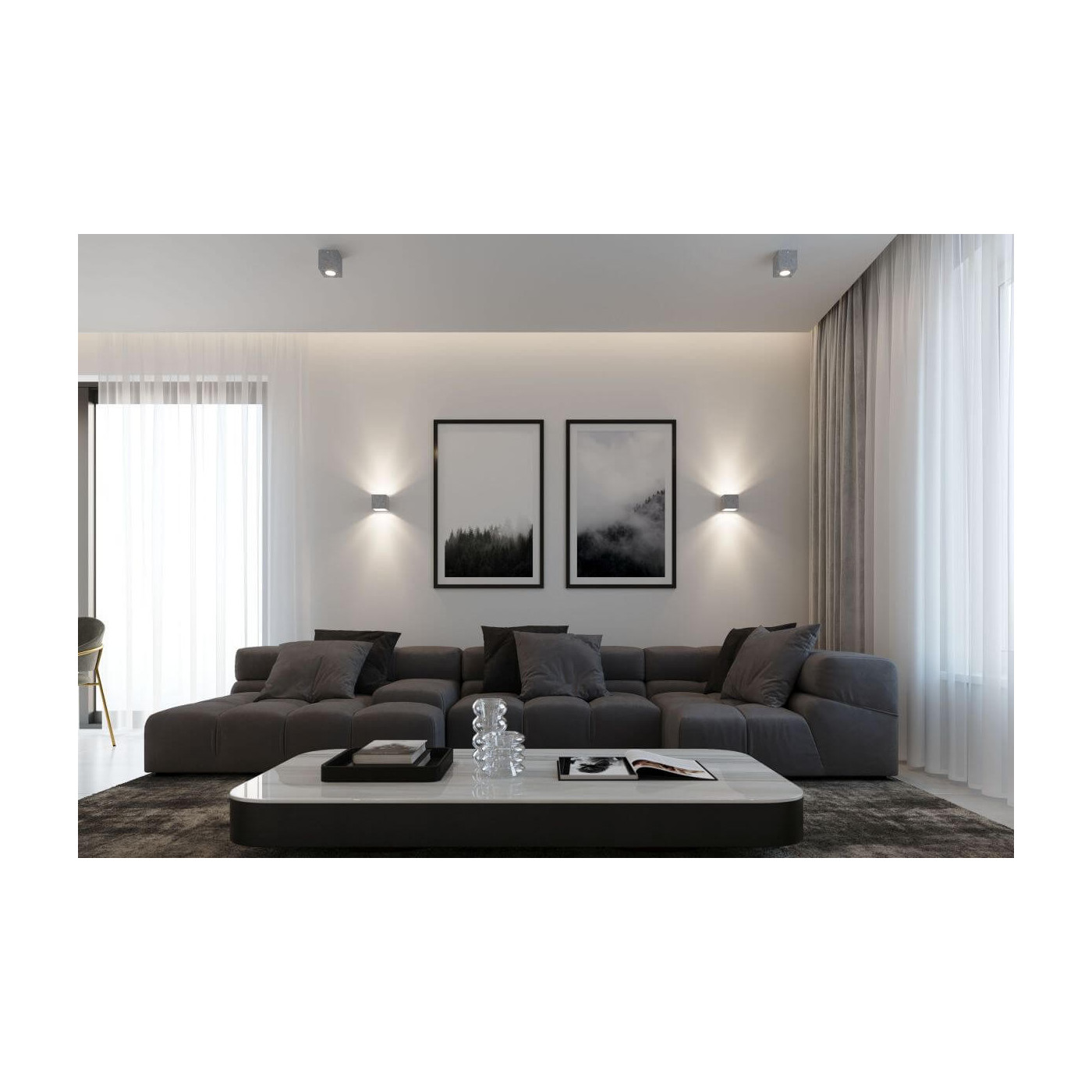 Plafon Quad Beton SL.0489 Sollux