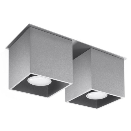 Plafon Quad 2 Szary SL.0064 Sollux