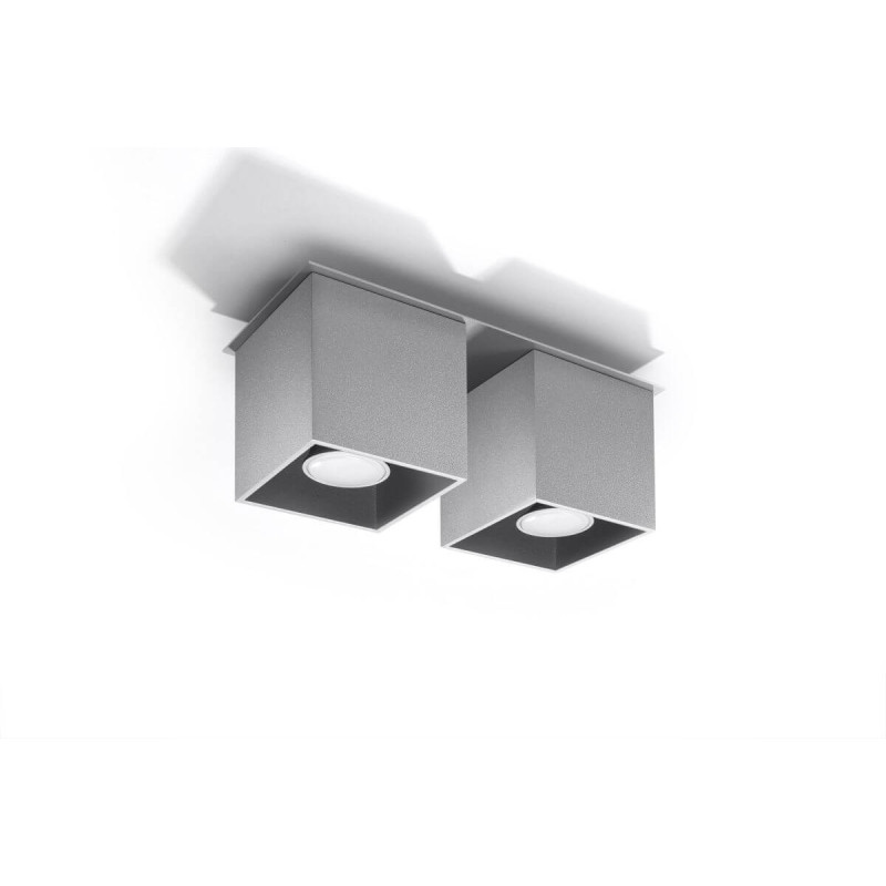 Plafon Quad 2 Szary SL.0064 Sollux
