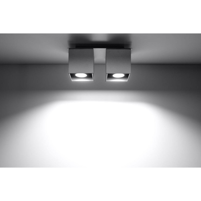 Plafon Quad 2 Szary SL.0064 Sollux