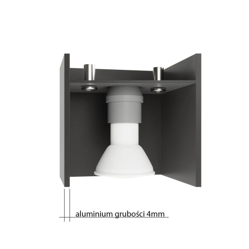 Plafon Quad 2 Szary SL.0064 Sollux