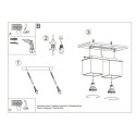 Plafon Quad 2 Szary SL.0064 Sollux