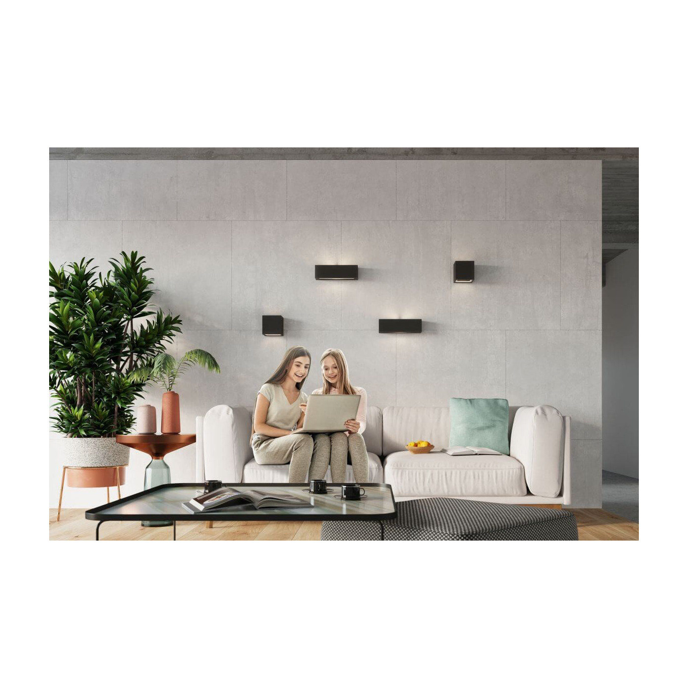 Kinkiet Ceramiczny Vega Czarny SL.0878 Sollux