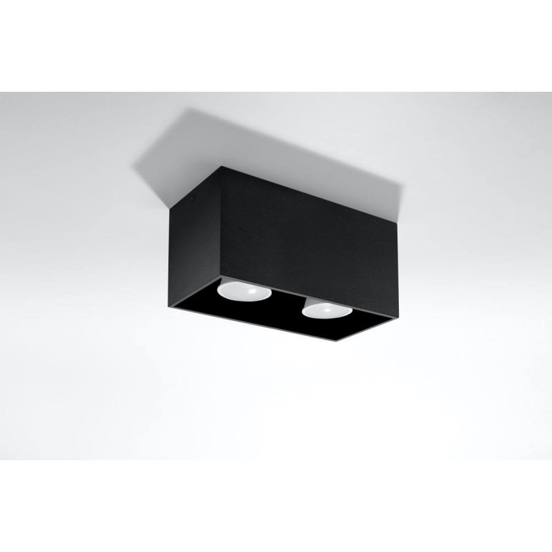 Plafon Quad Maxi Czarny SL.0381 Sollux