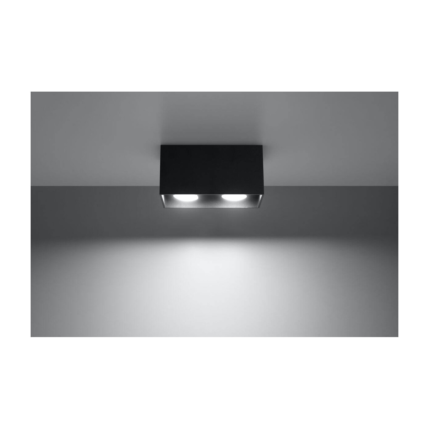 Plafon Quad Maxi Czarny SL.0381 Sollux