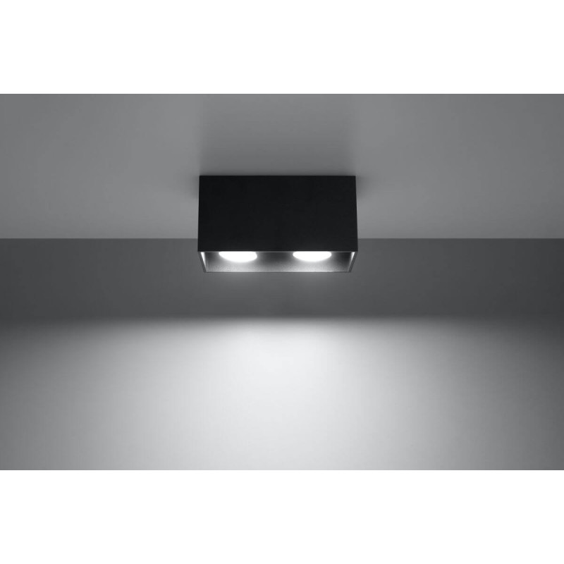 Plafon Quad Maxi Czarny SL.0381 Sollux