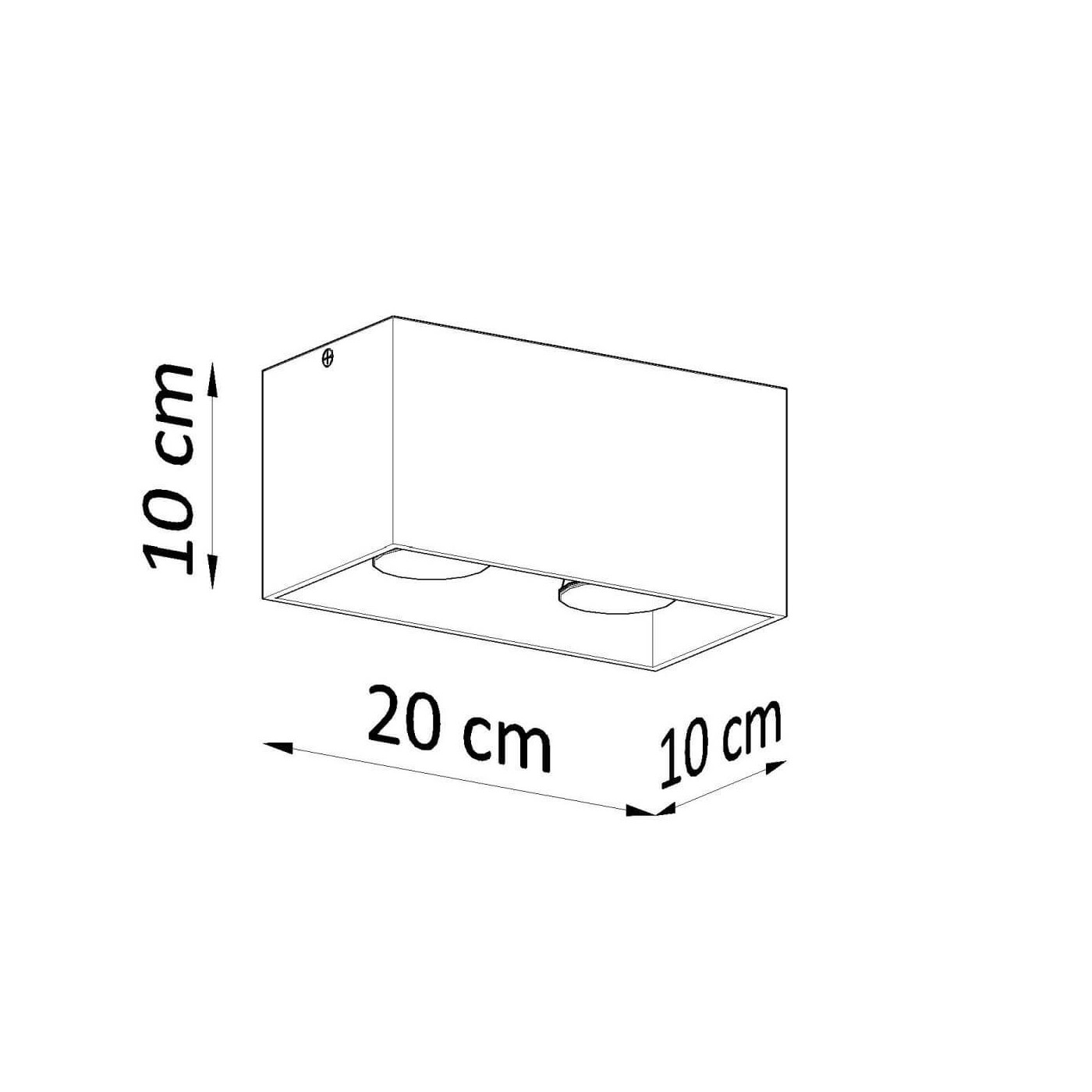 Plafon Quad Maxi Czarny SL.0381 Sollux