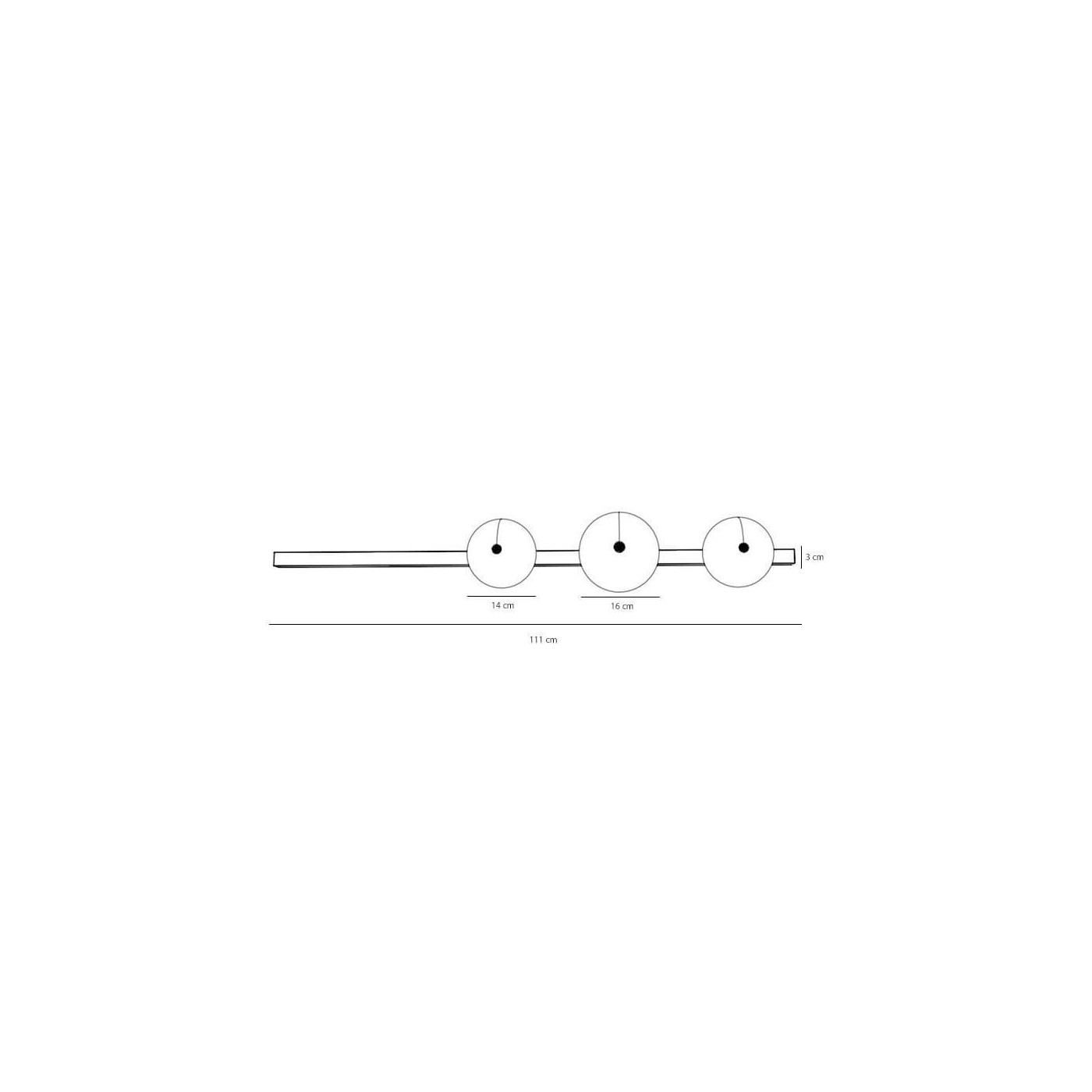 Kinkiet Garda 3 Black 1099Y1 Aldex