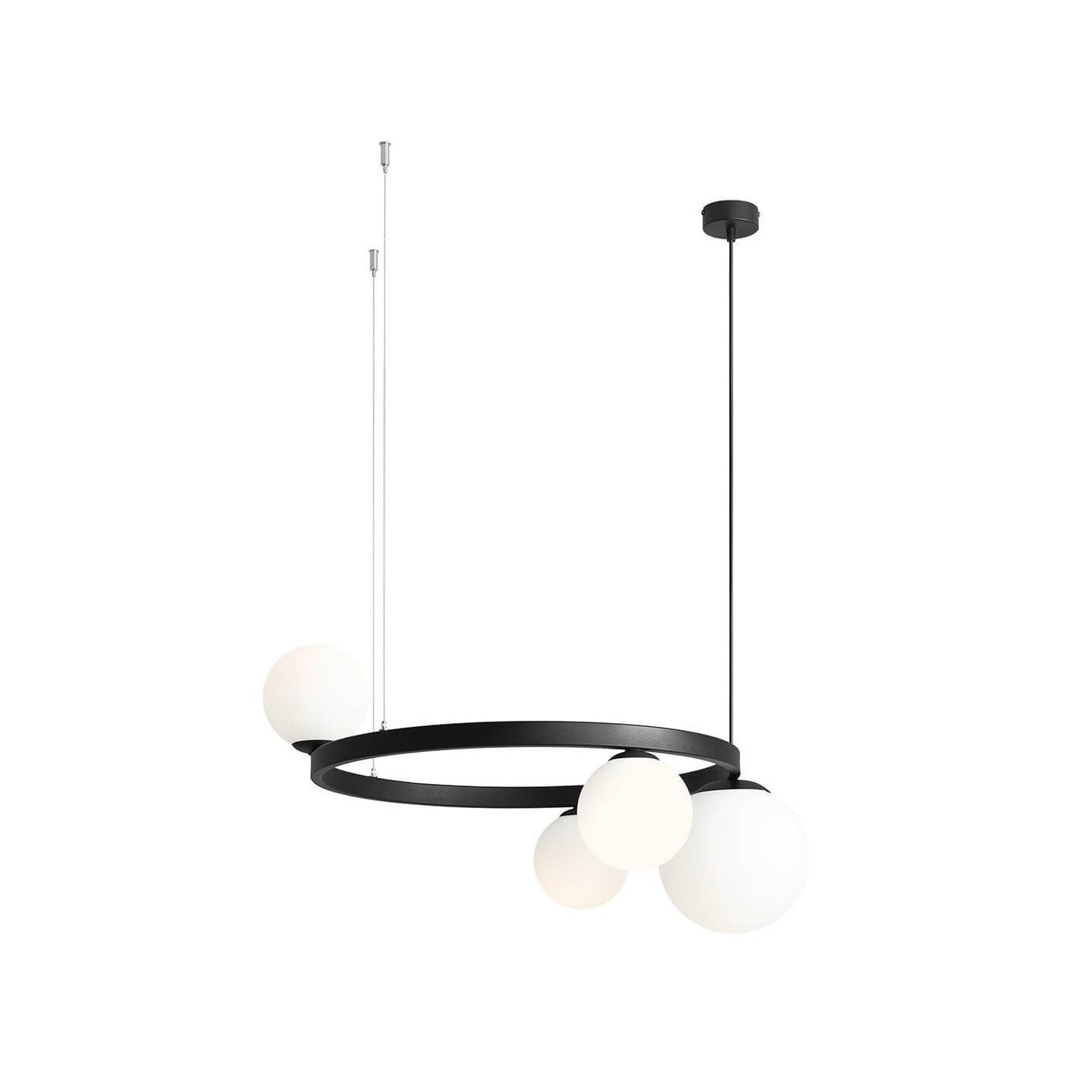 Lampa Wisząca Garda 4 Ring Black 1099L1_R Aldex