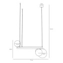 Lampa Wisząca Garda 4 Ring Black 1099L1_R Aldex