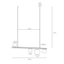 Lampa Wisząca Garda 4 Black 1099L1 Aldex