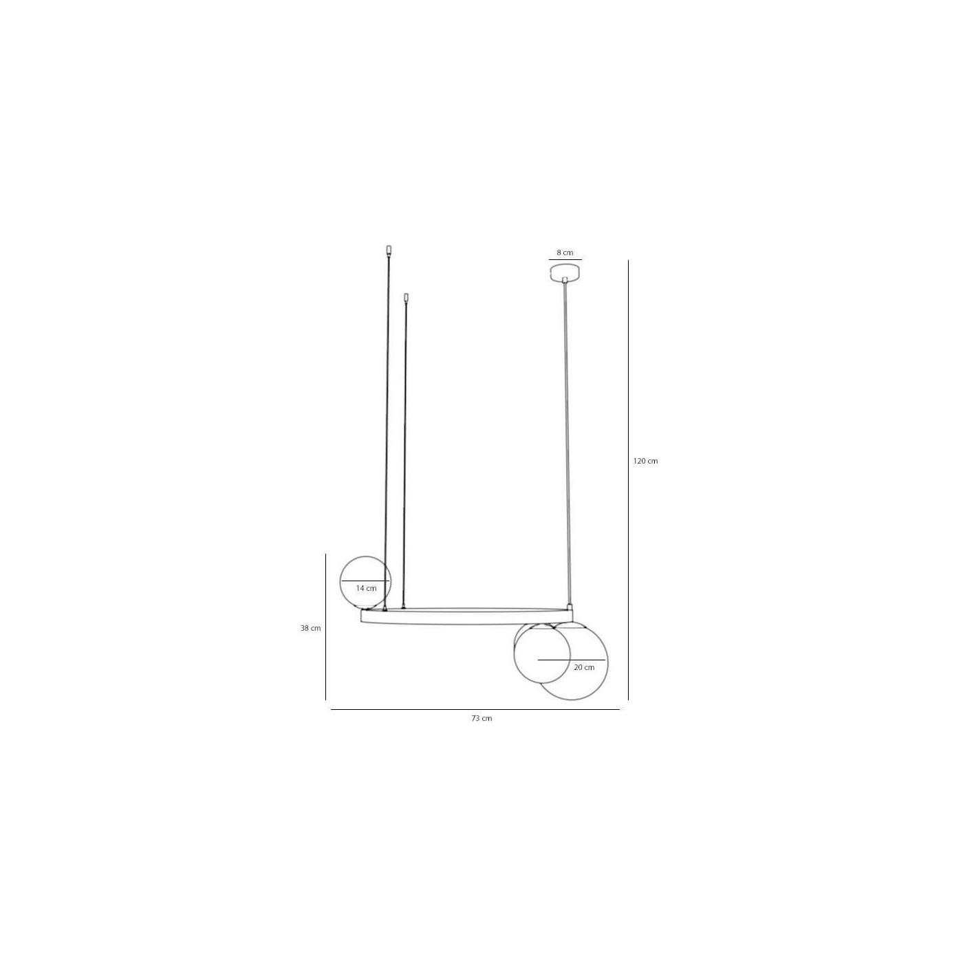 Lampa Wisząca Garda 4 Ring White 1099L_R Aldex