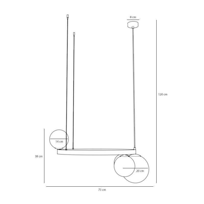 Lampa Wisząca Garda 4 Ring White 1099L_R Aldex