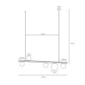 Lampa Wisząca Garda 5 Black 1099F1 Aldex