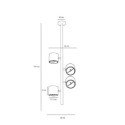Lampa Sufitowa Plafon Bot 4 Black Pionowy 1047PL_L2 Aldex